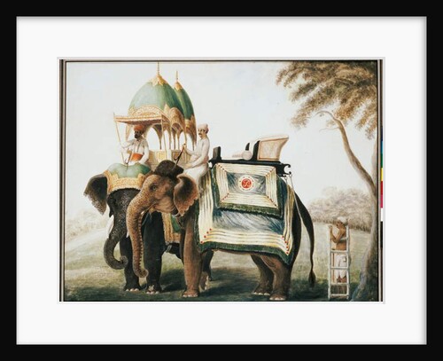 Elephants with their mahout, c.1815 by Anglo-Indian School