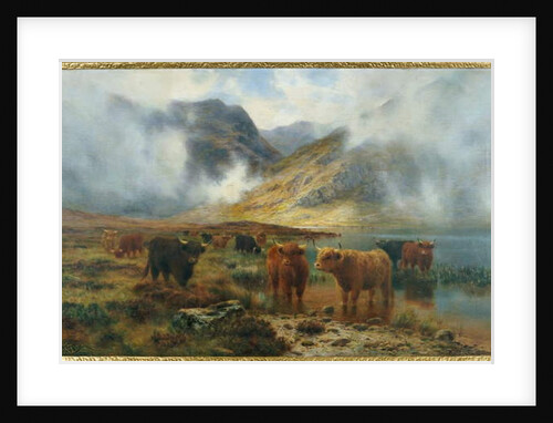 By Loch Treachlan, Glencoe, Morning Mists, 1907 by Louis Bosworth Hurt