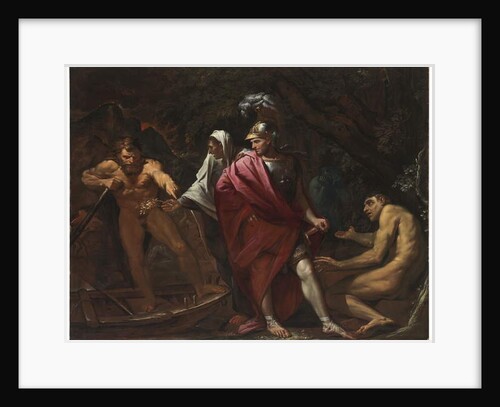 Aeneas and the Cumaean Sibyl presenting the Golden Bough to Charon by Pietro (1611-50) Testa