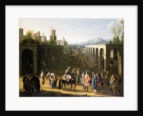 The reception of Francois Pidou de Saint Olon, Ambassador of King Louis XIV of France, by Sultan Moulay Ismael of Morocco on 19 June 1693 by Pierre-Denis Martin