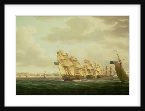 Nelson on the 'Theseus' with the Inshore Squadron off Cadiz, July 1797 by Thomas Buttersworth