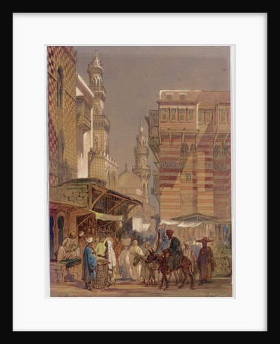 Market Day on the Mu'izz id-Din li-Lah, old Cairo, 1862 by Amadeo Preziosi