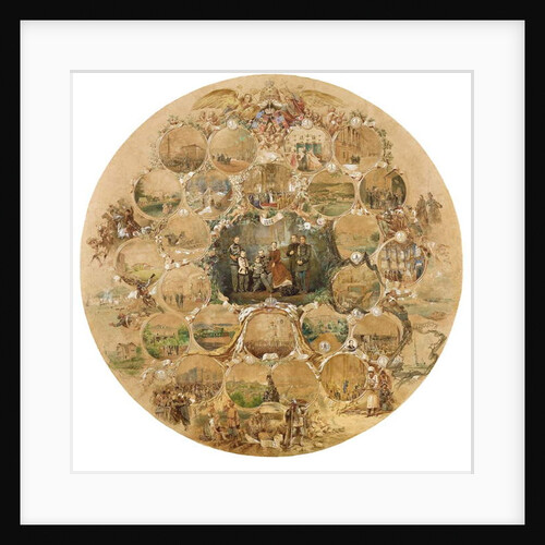 Montage marking the occasion of the Emperor Alexander II's Silver Wedding Jubilee, 1866 by Mihaly von Zichy