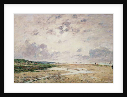 The Beach at Low Tide, Deauville by Eugene Louis Boudin