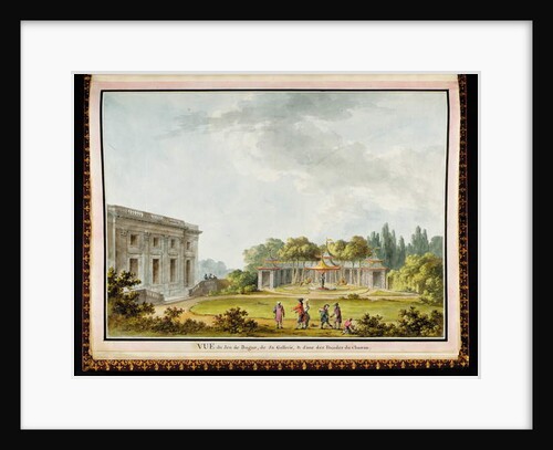 Vue du jeu de Bague, de sa galerie et d'une des façades du château by Claude Louis Chatelet