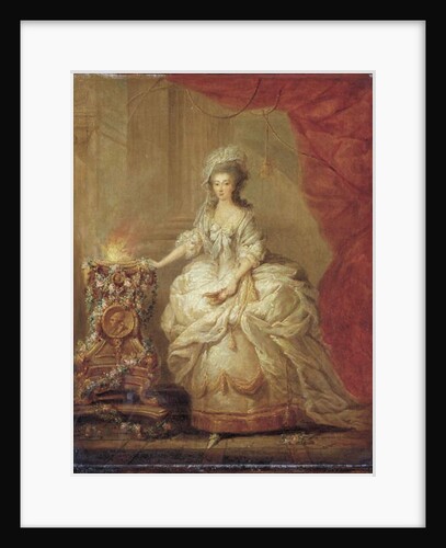 Portrait of a lady, dressed as a vestal virgin, said to be Marie-Antoinette by Jacques-Fabien Gautier d'Agoty