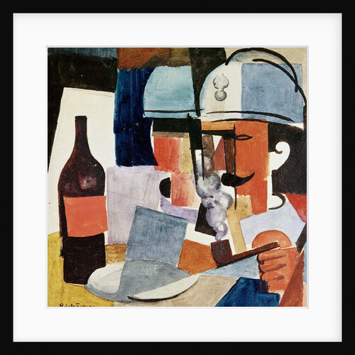 Soldier with Pipe and Bottle by Roger de La Fresnaye