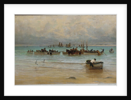 Loading Fish at Low Tide, St. Ives by William Banks Fortescue
