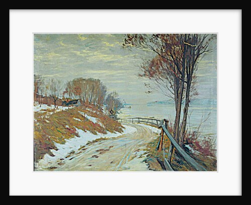 Road through a snowy landscape by Hal Robinson