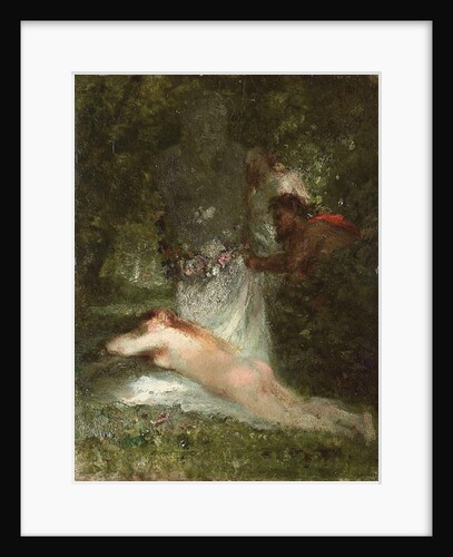 Le sommeil de la nymphe by Constant-Emile Troyon