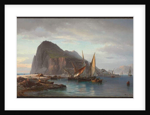 Shipping off Gibraltar, 1880 by Vilhelm Melbye