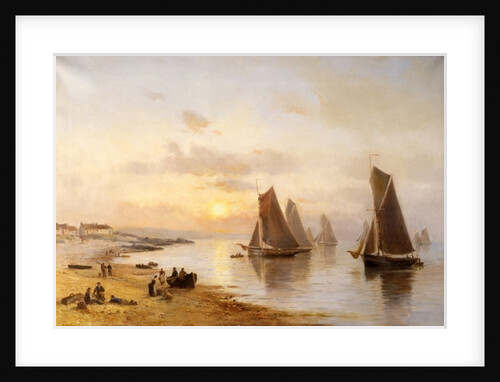 When the Boats Come Home, Skerries Beach, Evening, 1889 by Alexander Williams