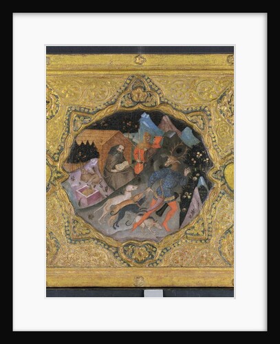 Detail from The Story of Diana and Actaeon, with Saint Jerome: a cassone panel by Francesco di Michele