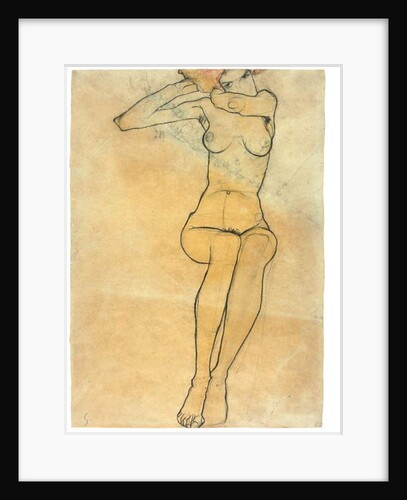 Seated nude, 1910 by Egon Schiele