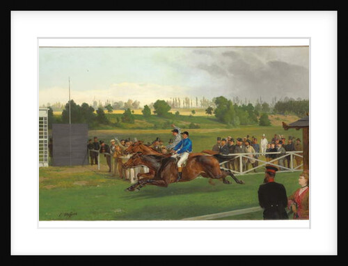The Finish, Hoppegarten, Berlin, 15 June 1873, 1874 by Carl Constantin Steffeck