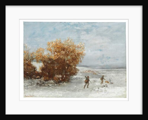 Hunters in the snow, 1866 by Gustave Courbet