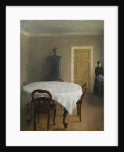 Interior, the Dining Room in Hammershøi's Childhood Home, Frederiksberg Allé, 1891 by Vilhelm Hammershoi