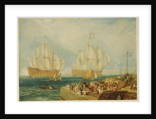 Plymouth Harbour: Towing in French Prizes by Joseph Mallord William Turner