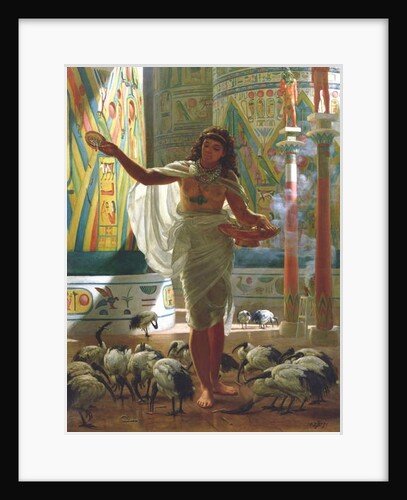 Feeding the Sacred Ibis in the Halls of Karnac by Edward John Poynter
