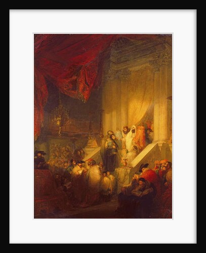 Reading of the law in a Synagogue by Solomon Alexander Hart
