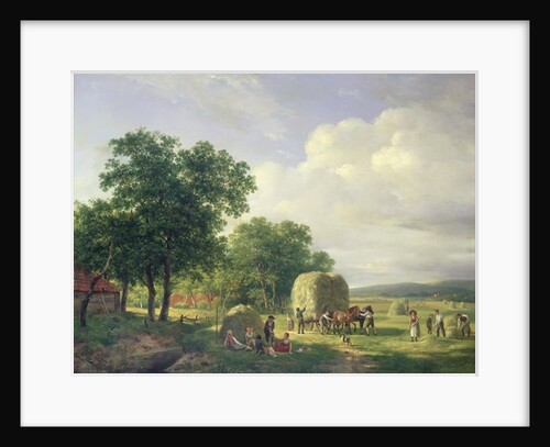 Wooded Landscape with Haymakers, 1822 by Hendrick van de Sande Bakhuyzen