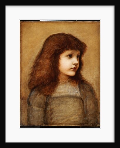 Portrait of Gertie Lewis, half length, 1879-80 by Edward Coley Burne-Jones