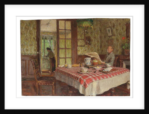 La lecture dans la salle à manger, Vaucresson, 1924 by Edouard Vuillard