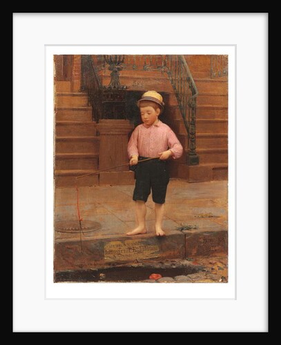 Boy Fishing at 58 ½ East 10th Street, 1871 by Seymour Joseph Guy