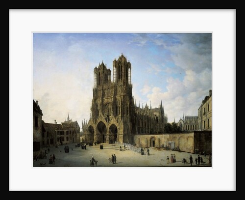 The Southwest Wing of the Cathedral in Reims, 1826 by Domenico II Quaglio