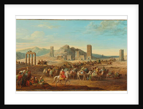 Two Caravans at the Entrance to the Valley Leading to Palmyra by Jean-Baptiste Hilair