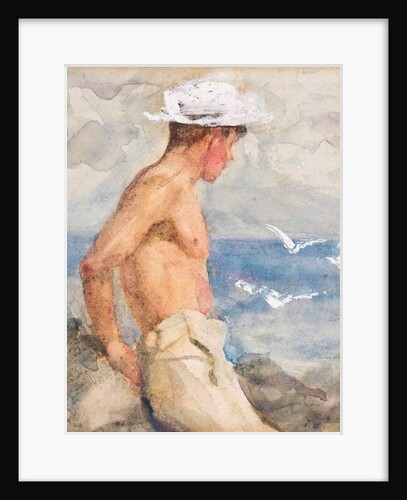 Study of a young man looking out to sea by Henry Scott Tuke