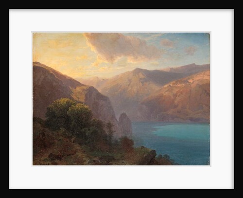 Près de Seelisberg: a view of Lac de Lucerne seen from the Seelisberg, Switzerland, 1862 by Alexandre Calame