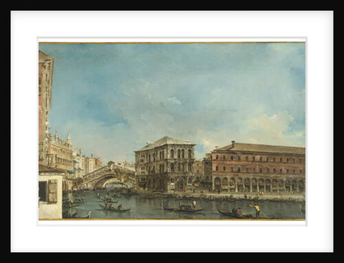 Venice: the Rialto Bridge with the Palazzo dei Camerlenghi by Francesco Guardi