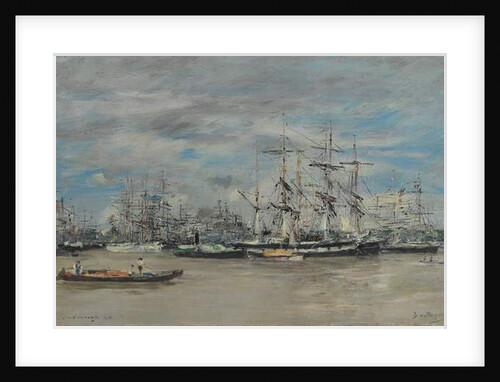 Bordeaux, le port, 1874 by Eugene Louis Boudin