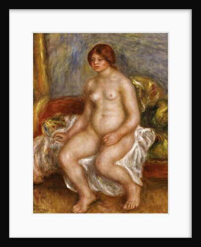 Nude woman on green cushions, 1909 by Pierre Auguste Renoir