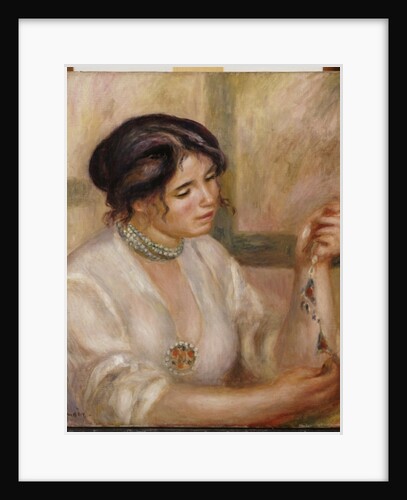 Woman with a Necklace by Pierre Auguste Renoir