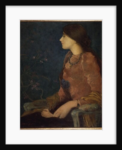 Pensive Lady, Seated by Edmond-Francois Aman-Jean