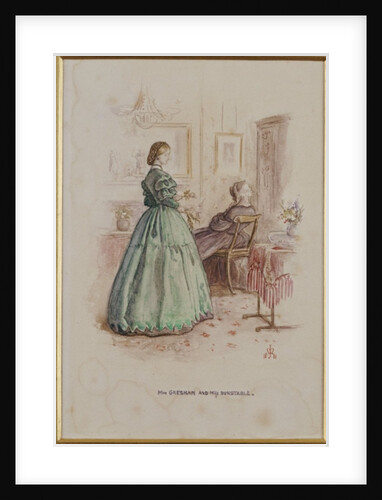 Mrs. Gresham and Miss Dunstable: An illustration to 'Framley Parsonage', 1861 by John Everett Millais