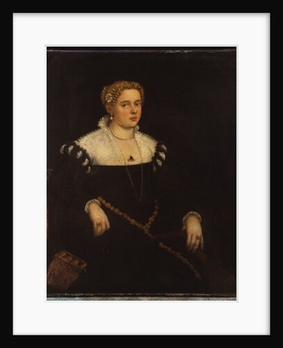 Portrait of a lady, three-quarter length, holding a mandolin by Jacopo Robusti (attr. to) Tintoretto