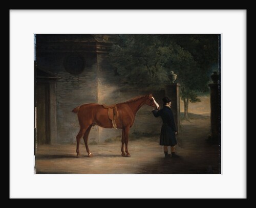 A Hunter and a Groom in a Courtyard, 1816 by John E. Ferneley