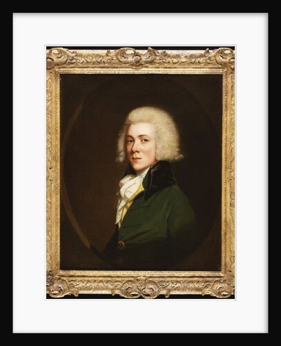 Portrait of Reginald Pearch, half length, in a green jacket and white stock, 1788 by Thomas Beach