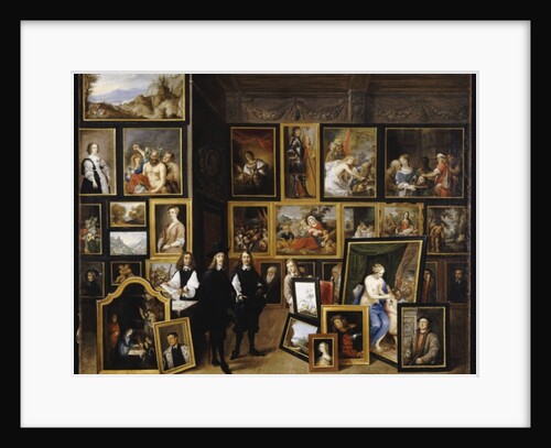 Archduke Leopold Wilhelm in his Picture Gallery, with the artist and other figures by David the Younger Teniers