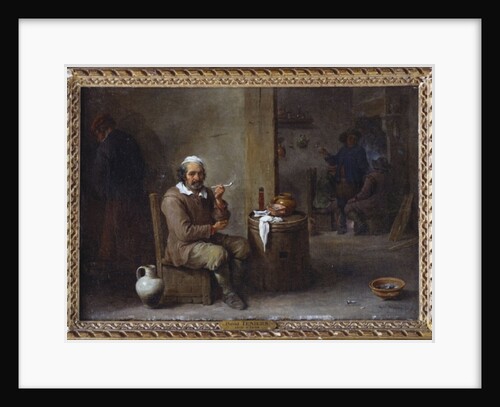 A Peasant Smoking in an inn by David the Younger Teniers