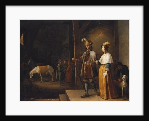 A Lady and a Gentleman Entering a Stable by David the Younger Teniers