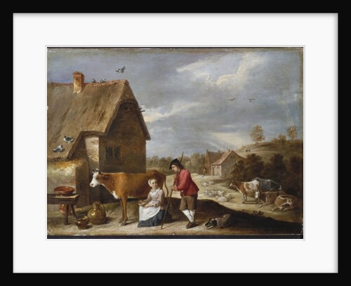 A Milkmaid and a Shepherd Outside a Cottage, late 1640s by David the Younger Teniers