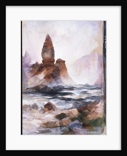 Tower Falls and Sulfur Rock, Yellowstone by Thomas Moran
