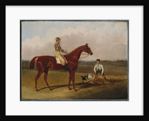 Barefoot, the Racehorse, with a Jockey Up and a Groom, 1835 by John Frederick Herring Snr