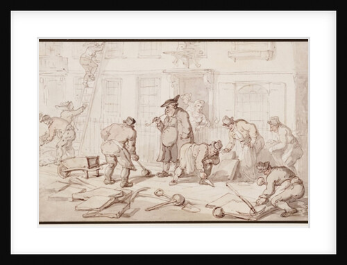 Labourers Putting Down a Pavement by Thomas Rowlandson