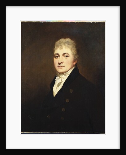 Portrait of Thomas Bissland, half length, wearing a black coat and white stock by Henry Raeburn