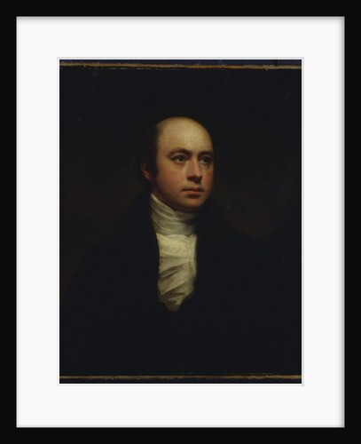 Portrait of Sir Francis Chantrey, in a dark jacket and white cravat by Henry Raeburn